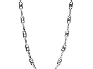 BACKSTAGE DARK Men's Franco Link Chain in Oxidized Stainless Steel